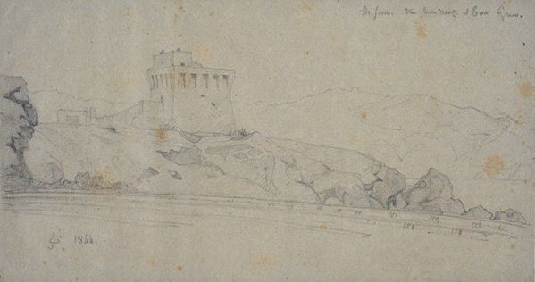 Anonimo, XIX sec. - Paesaggio romano