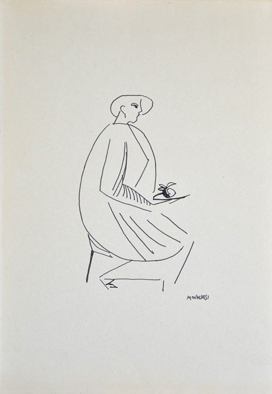 Sante Monachesi - Figura di donna seduta