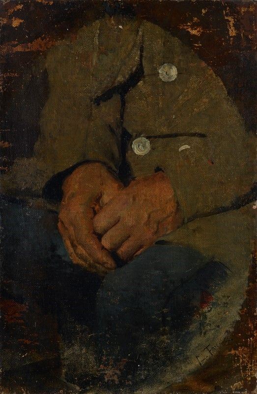 Giacomo Favretto - Hands study