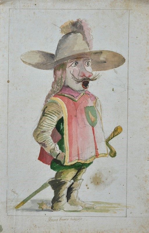 Anonimo, XVIII Sec. - Marco Turco Bolognese, il Beccamorto di Pinti, Sonatore