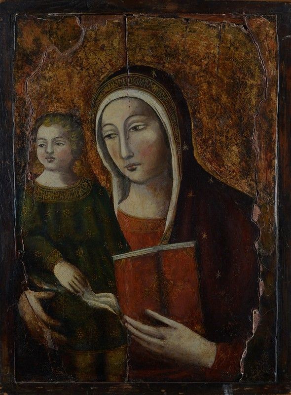 Scuola Toscana, XV sec. - Madonna col Bambino
