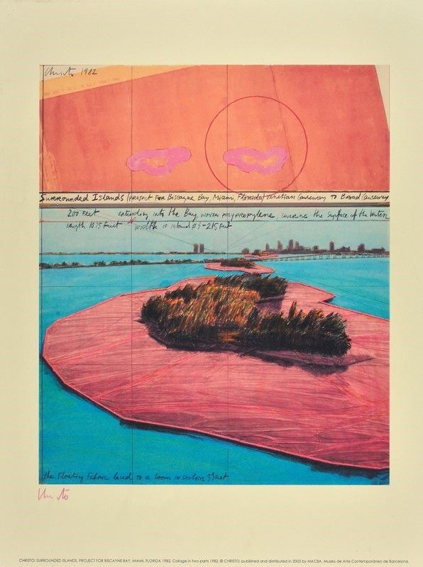 Christo (Javacheff) - Surrounded Islands, Miami 1982