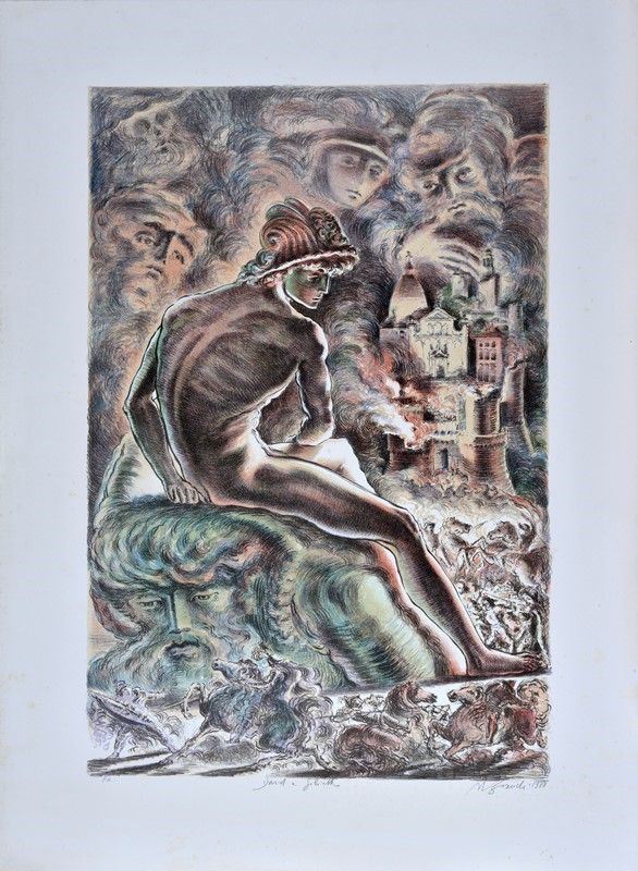 Andrea Granchi : David e Goliath  (1988)  - Litografia - Asta GRAFICA, MULTIPLI ED EDIZIONI - Galleria Pananti Casa d'Aste