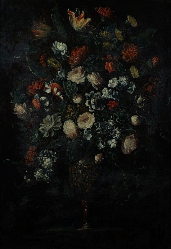 Scuola Romana, fine XVII sec. - Vaso di fiori