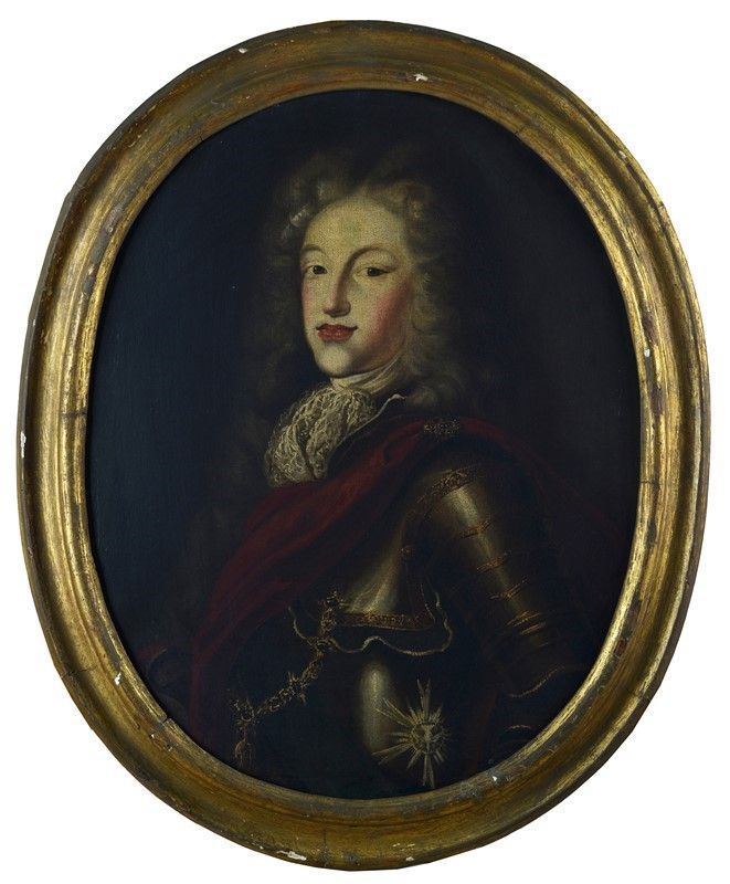 Scuola Europea, XVIII Sec. - Ritratto di Nobiluomo con Armatura e Toson D'oro