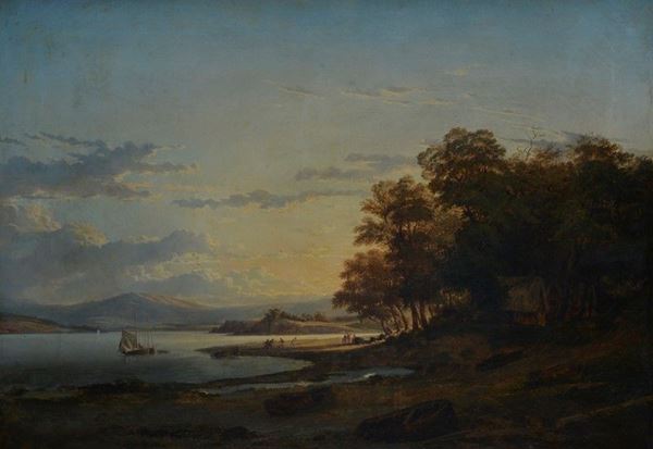 Giuseppe Canella - Paesaggio lacustre