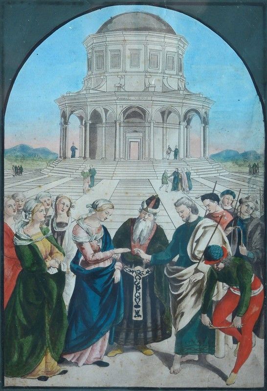 Anonimo, XIX Sec. - Lo Sposalizio della Vergine (da Raffaello)