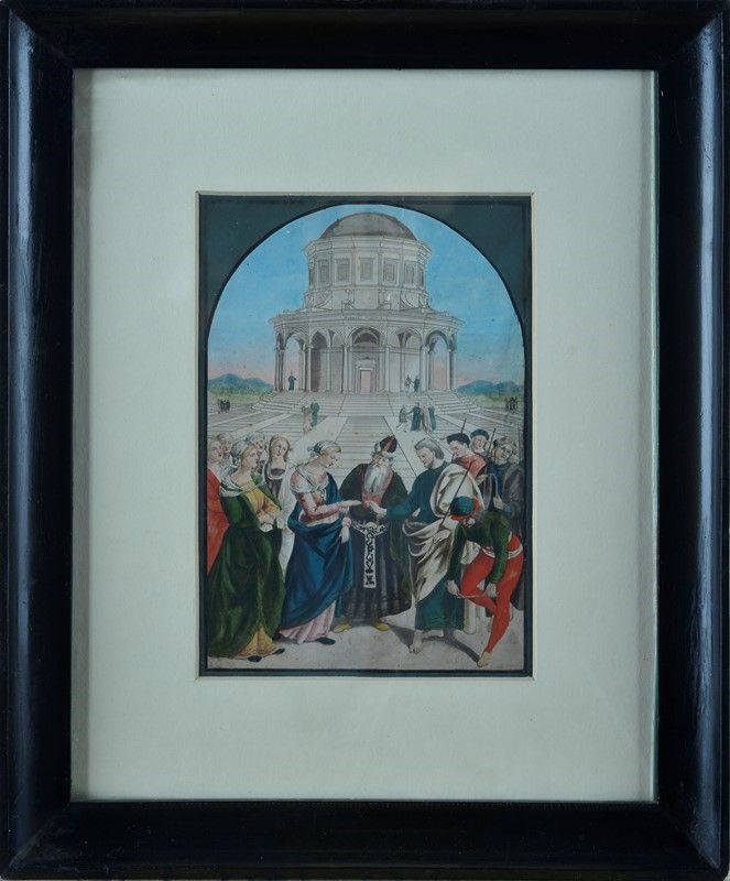 Anonimo, XIX Sec. - Lo Sposalizio della Vergine (da Raffaello)