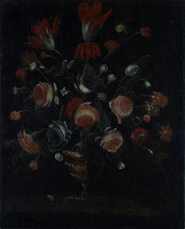 Anonimo, XVII Sec. - Vaso con Fiori