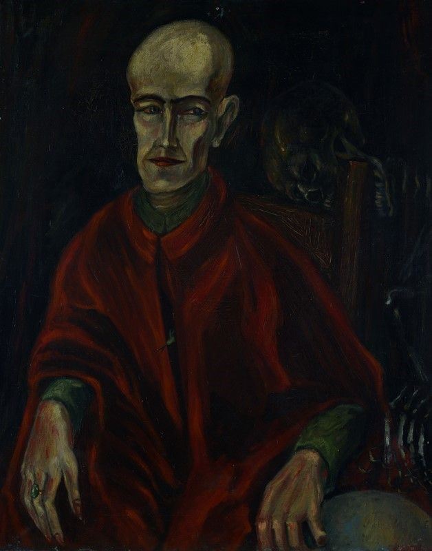 Scuola Romana, XX Sec. - Figura con Morte Secca