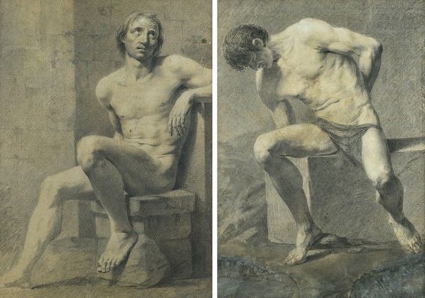 Anonimo, XIX sec. - Academic study of nudes