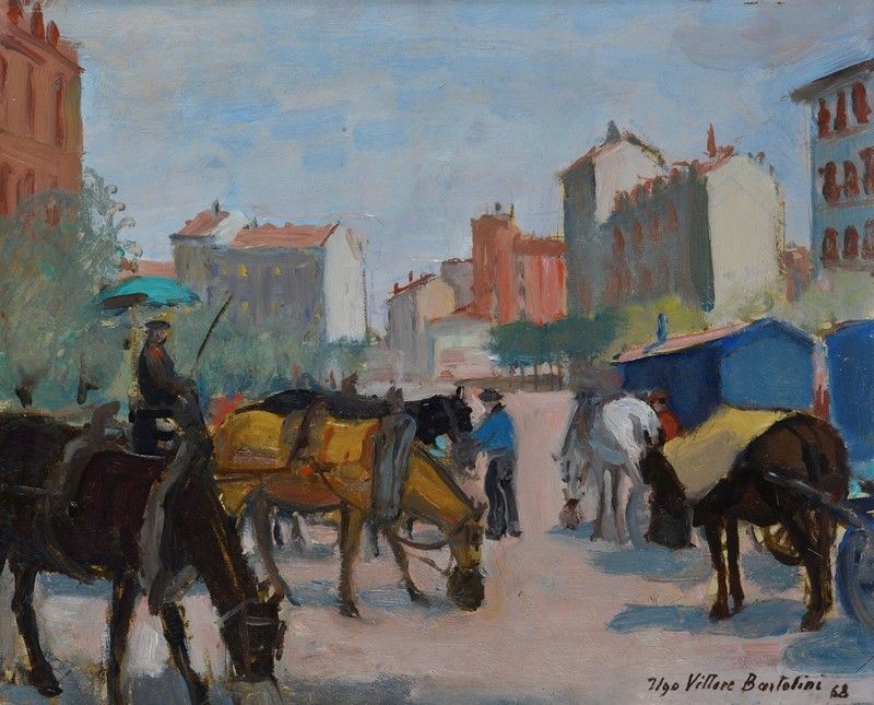 Ugo Vittore Bartolini - Cavalli in Sosta