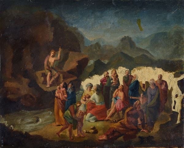 Scuola Lombarda, XIX sec. - The Sermon of the Baptist