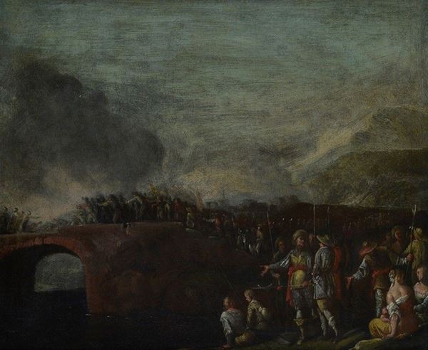 Pittore Fiammingo operante in Italia, XVI - XVII sec. - Battaglia