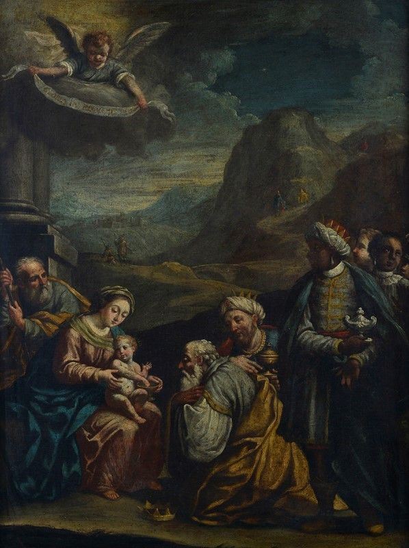 Scuola Veneta, XVIII sec. - Adoration of the Magi