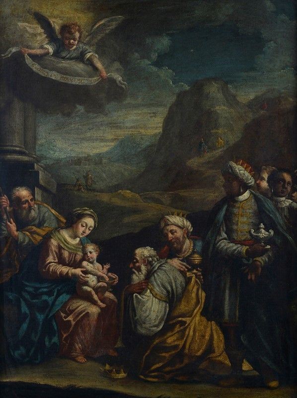 Scuola Veneta, XVIII sec. - Adorazione dei Magi