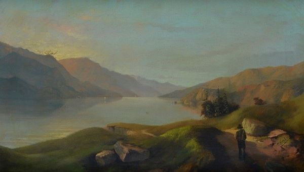 Ercole Calvi - Paesaggio lacustre
