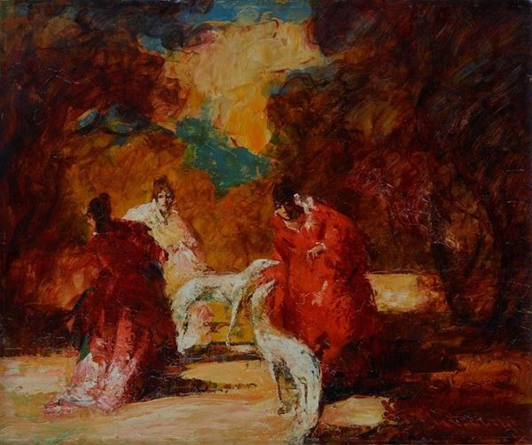 Mario Pobbiati - Figure con levrieri