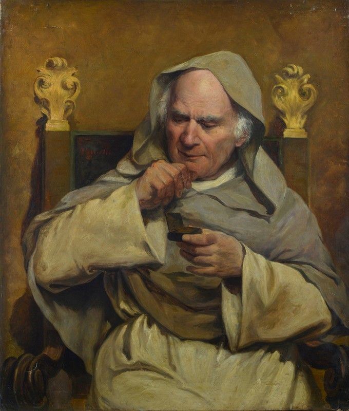 Attr. a Domenico Morelli - Frate Seduto