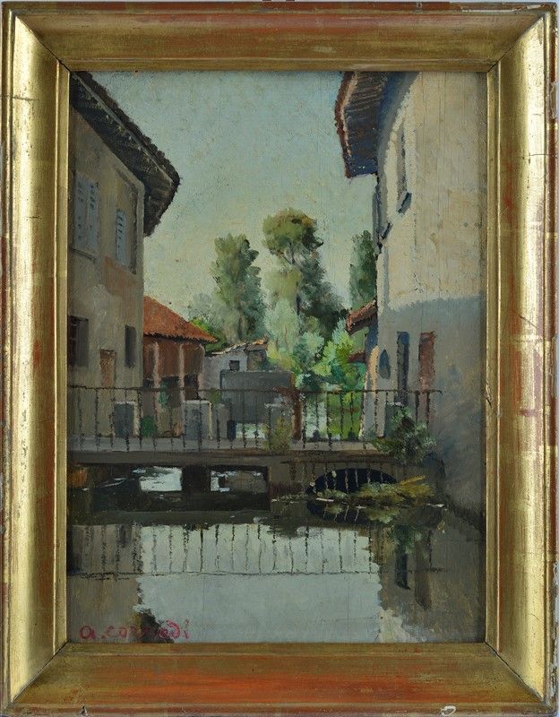 Alfonso Corradi - Ponticello sul Canale