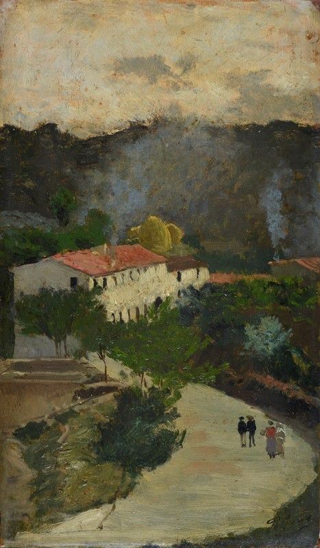 Pio Joris - Paesaggio con figure