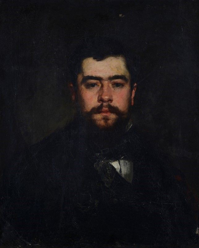 Scuola Francese, XIX Sec. - Ritratto di Uomo Virile