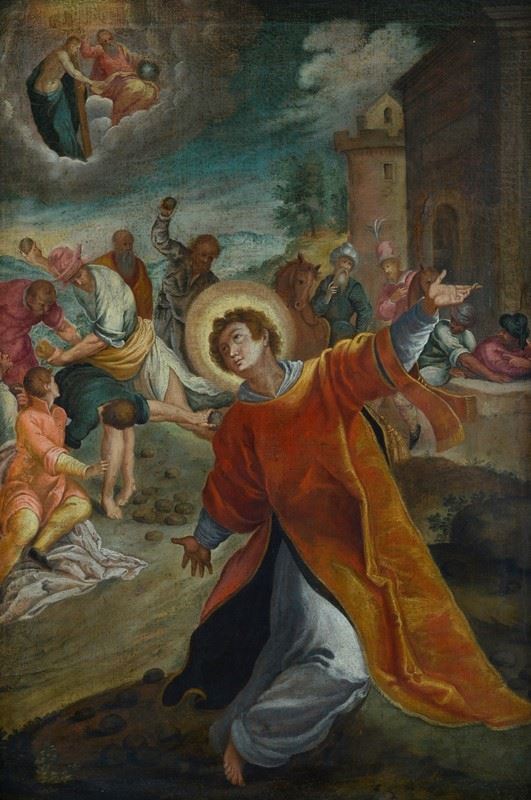 Maniera di Denis Calvaert, XVII sec. - Martyrdom of Saint Stephen