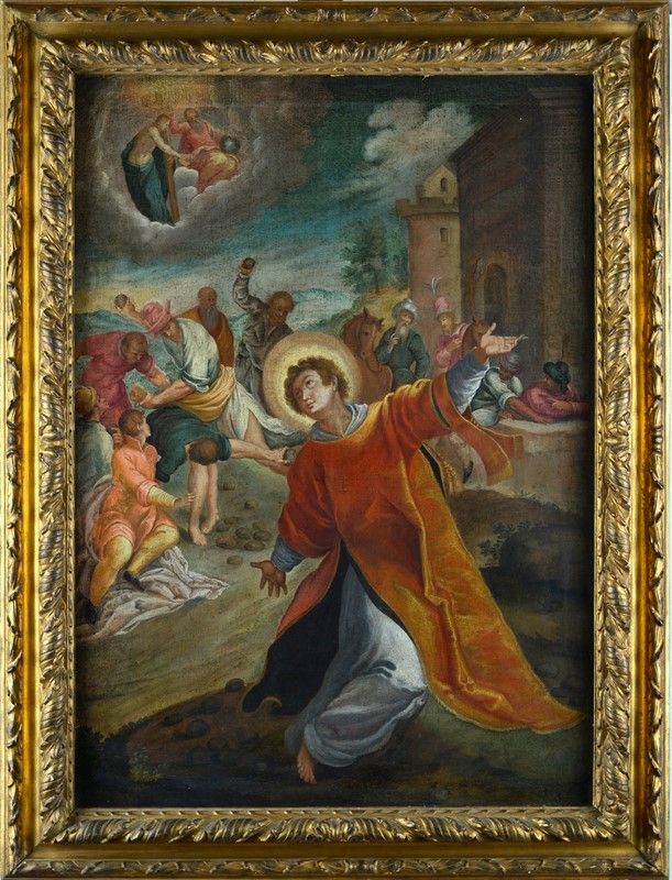 Maniera di Denis Calvaert, XVII Sec. - Martirio di Santo Stefano