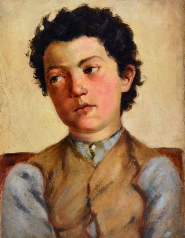 Anonimo, XIX sec. - Portrait of boy