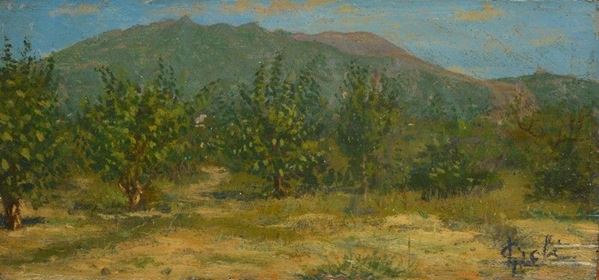 Luigi Gioli - Paesaggio con alberi