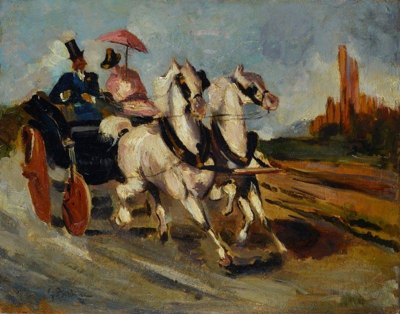 Cerchia di Giovanni Boldini - Carrozza Avversaria