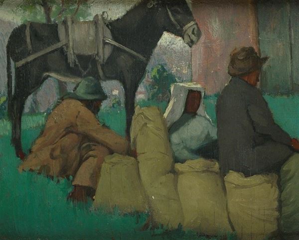 Domenico Colao - Riposo di contadini