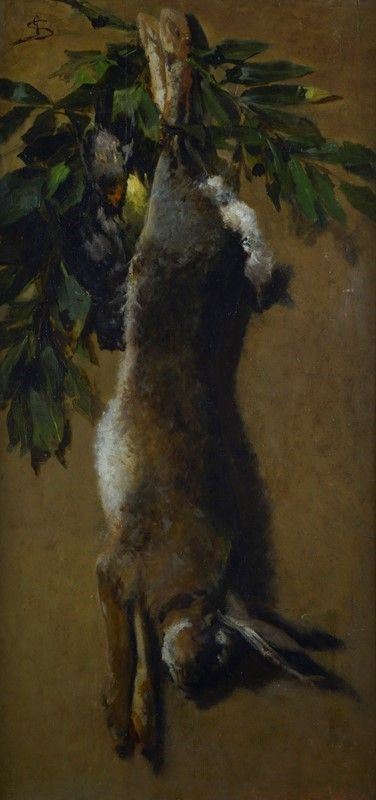 Giovanni Segantini - Lepre e uccelli