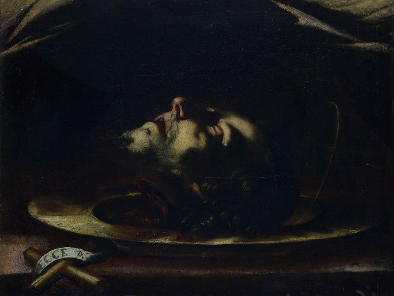 Scuola Lombarda, XVII Sec. - Testa del Battista