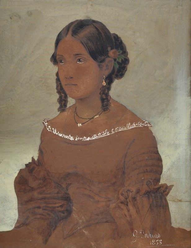 Gerolamo Induno - Ritratto di Signora