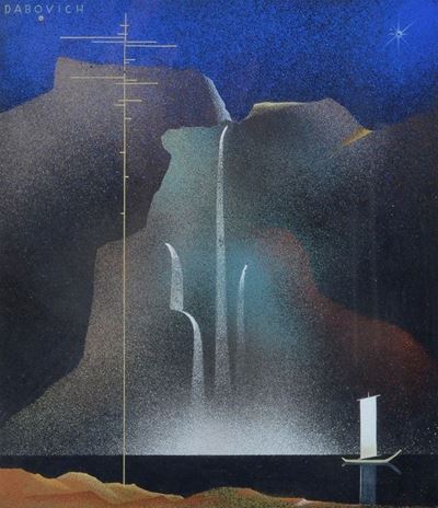 Paesaggio con Barche e Cascate
