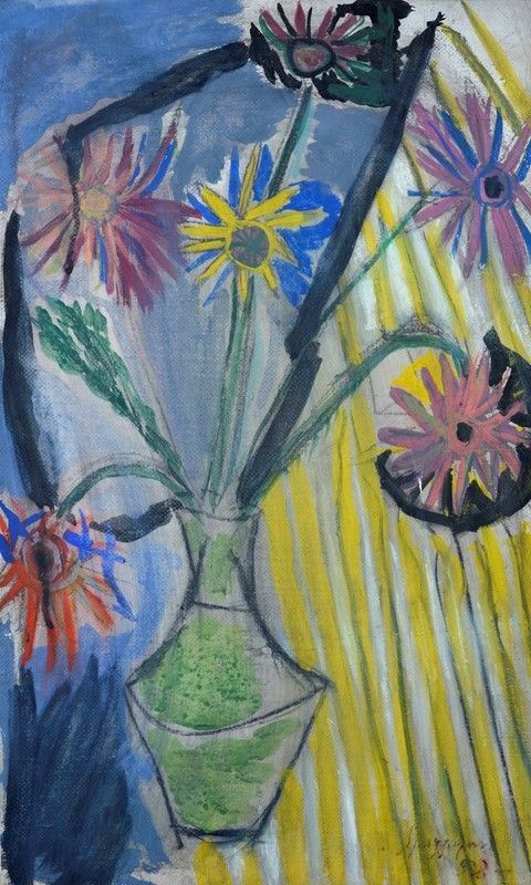 Luigi Spazzapan - Vase with flowers