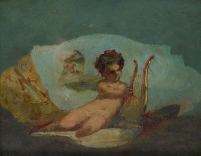 Putto con Arpa