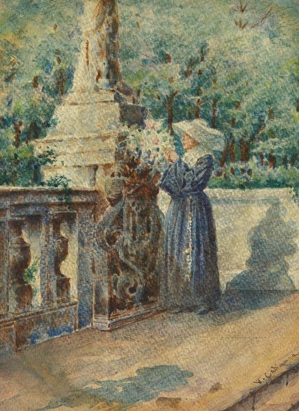 Vincenzo Cabianca - Monachina in terrazza