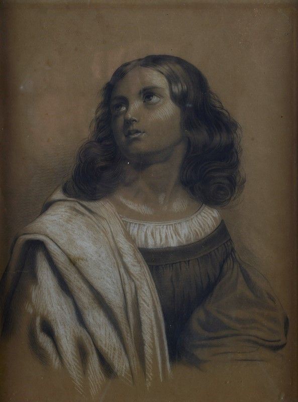Scuola Lombarda, XIX Sec. - Ritratto di Fanciullo