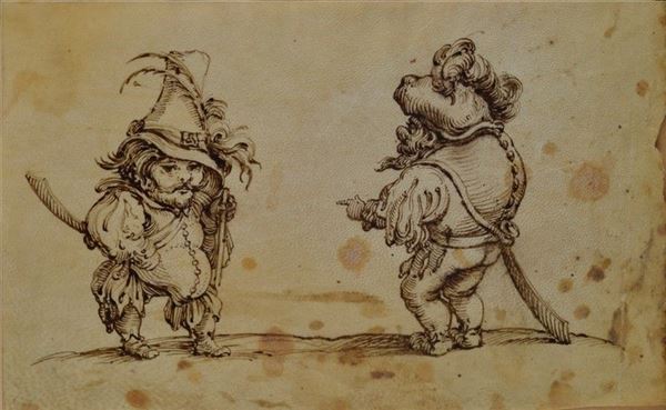 Maniera di Jacques Callot - Figure caricaturali