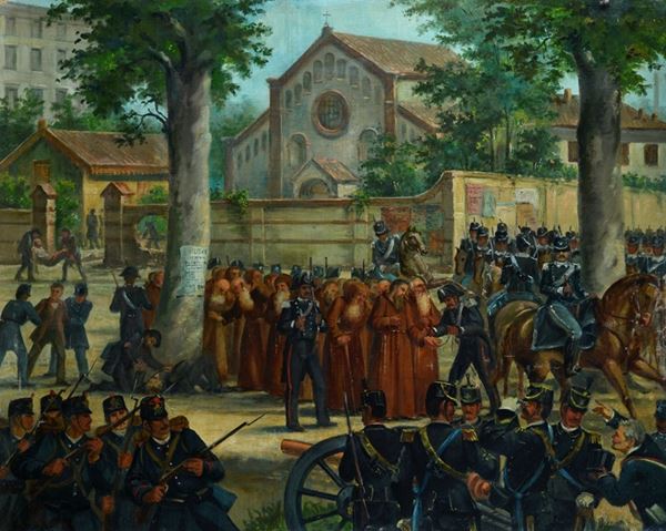 Anonimo, XIX sec. - The arrest of the Franciscans