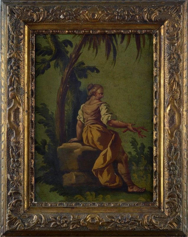 Scuola Veneta, XVIII Sec. - Figura Femminile con Corallo