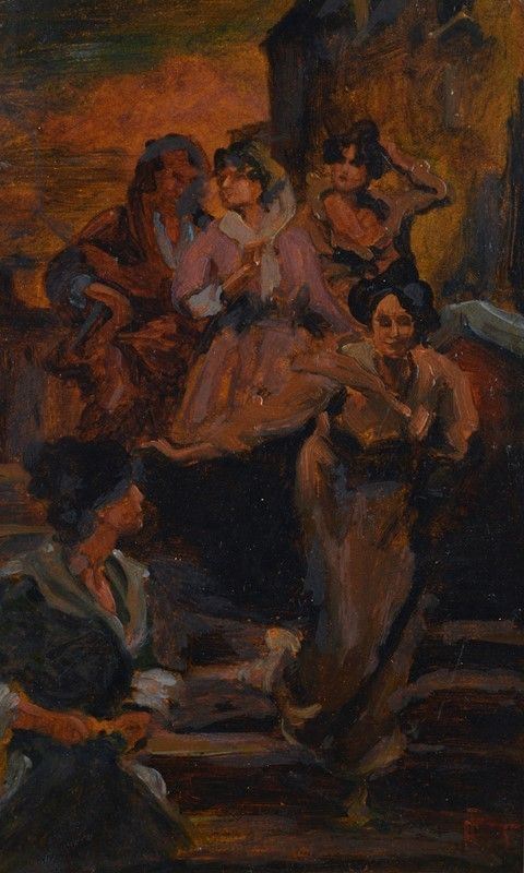 Anonimo, XIX sec. - Figure femminili