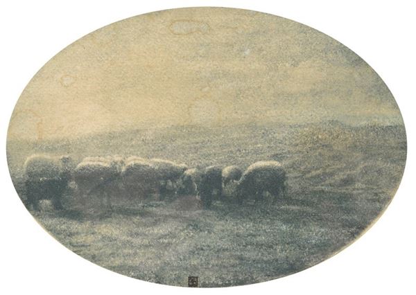 Anonimo, XIX sec. - Herd in the pasture