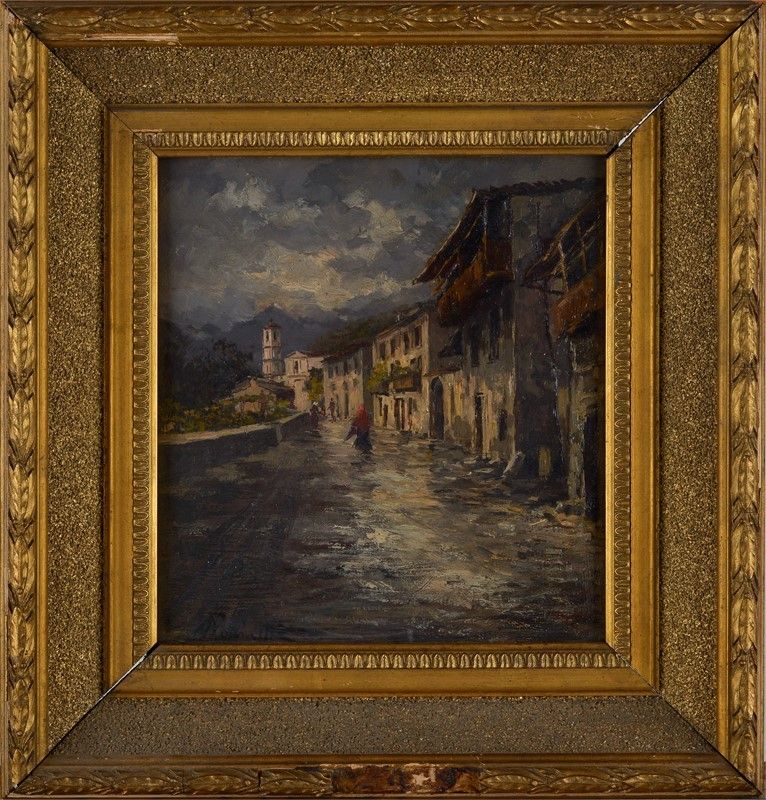 Anonimo, XIX Sec. - Giornata di Pioggia
