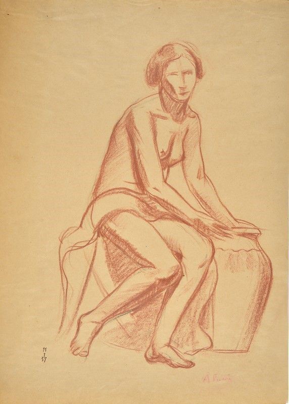 Achille Funi - Donna Seduta