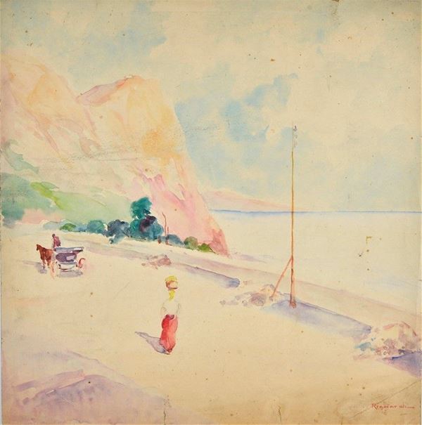 Oscar Ricciardi : Costiera  - Auction Da una collezione Milanese - Galleria Pananti Casa d'Aste