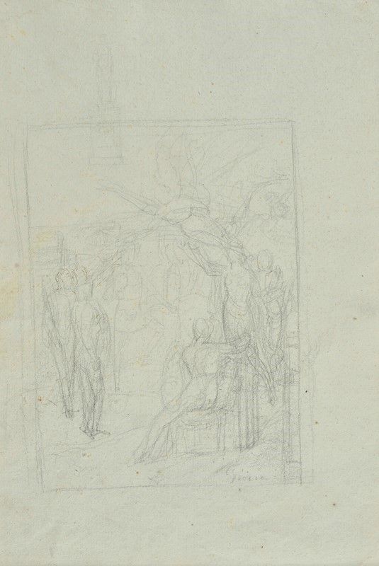 Giovanni Carnovali Detto il Piccio - Studi per Composizioni Mitologiche (fronte e Rentro)