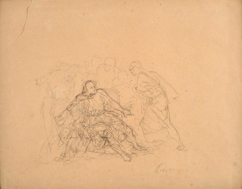 Attr. a Giovanni Carnovali Detto il Piccio - Studi per Composizioni a Soggetto Storico (fronte e ...